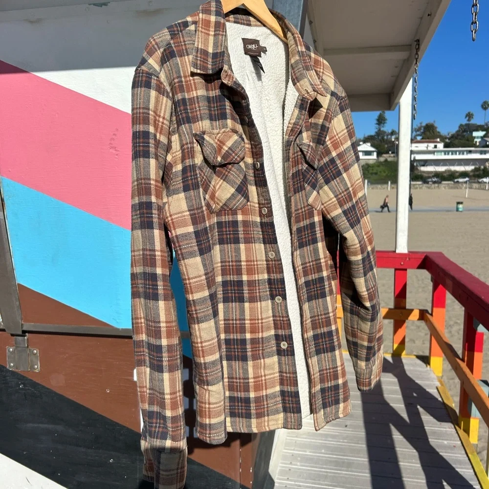 O'Neill Men's Multi-Color Plaid Shirt Jacket - Picture 12 of 13